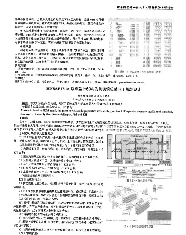 以车型H60A为例浅谈总装KIT规划设计