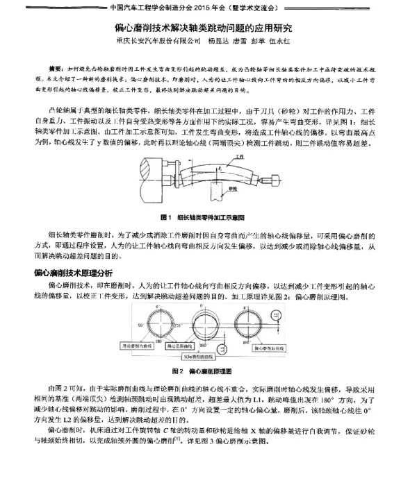 偏心磨削技术解决轴类跳动问题的应用研究
