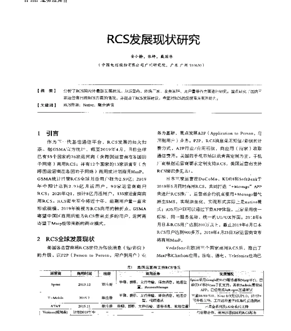 RCS发展现状研究