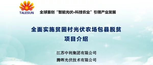 全面实施贫困村光伏农场包县脱贫项目介绍