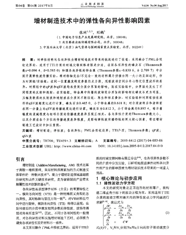 增材制造技术中的弹性各向异性影响因素