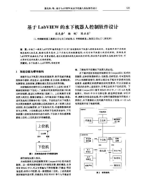 基于LabVIEW的水下机器人控制软件设计