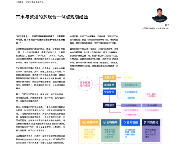 甘肃与敦煌的多规合一试点规划经验