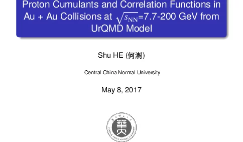 ProtonCumulantsandCorrelationFunctionsinAu+AuCollisionsat√sNN=7.7-200GeVfromUrQMDModel