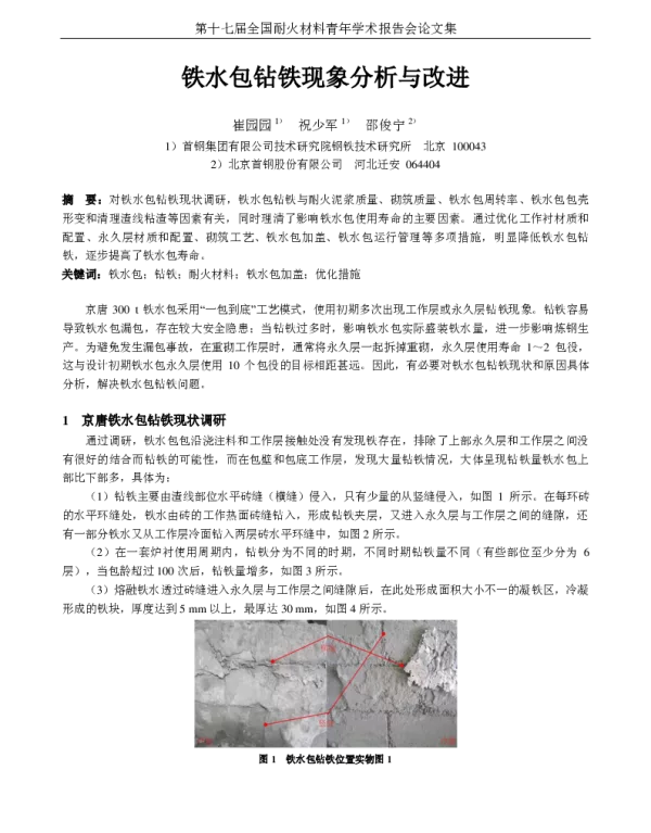 铁水包钻铁现象分析与改进