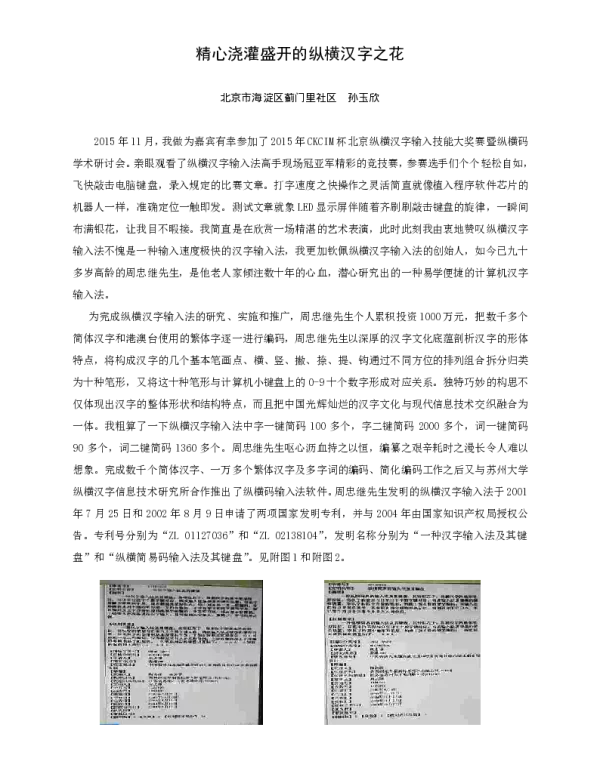 精心浇灌盛开的纵横汉字之花