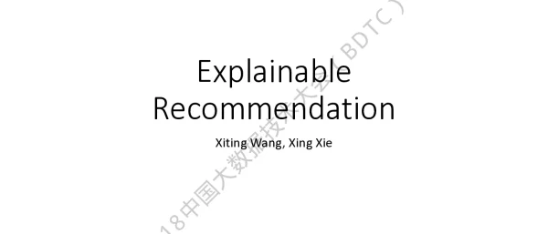 ExplainableRecommendation