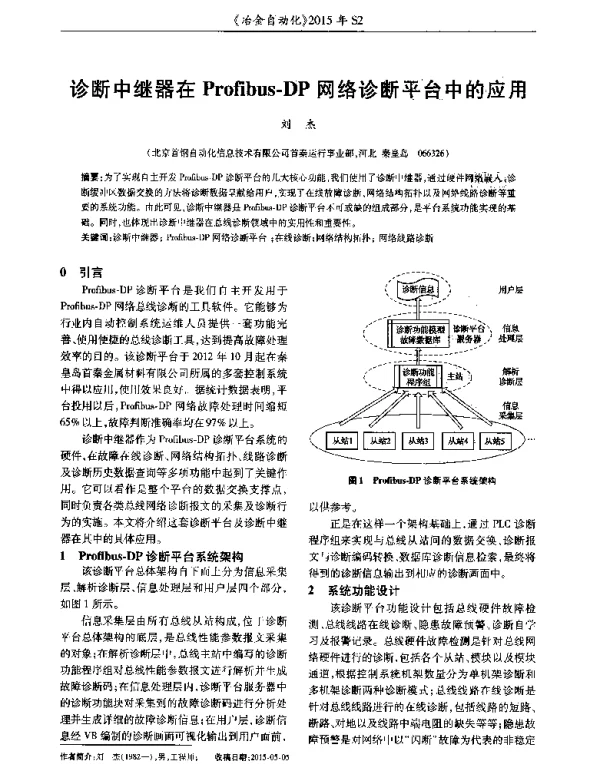 诊断中继器在Profibus-DP网络诊断平台中的应用