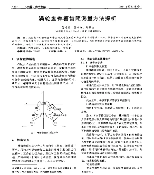涡轮盘榫槽齿距测量方法探析