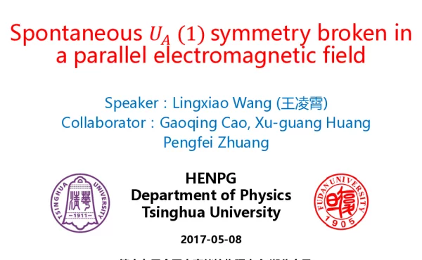 SpontaneousUA(1)symmetrybrokeninaparallelelectromagneticfield