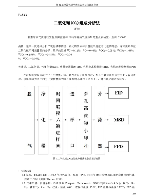 二氧化碳(CO2)组成分析法