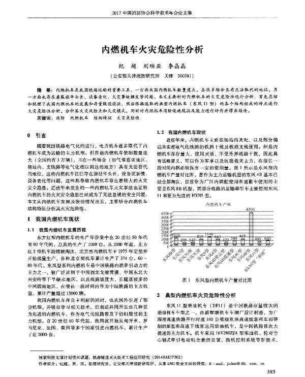 内燃机车火灾危险性分析