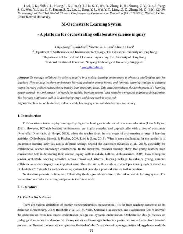 M-OrchestrateLearningSystem-Aplatformfororchestratingcollaborativescienceinquiry