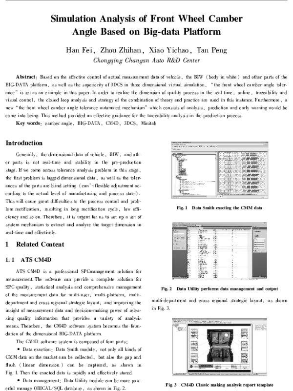 SimulationAnalysisofFrontWheelCamberAngleBasedonBig-dataPlatform