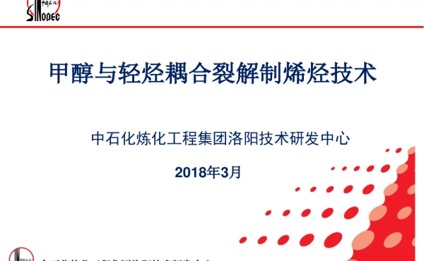 甲醇与轻烃耦合裂解制烯烃技术