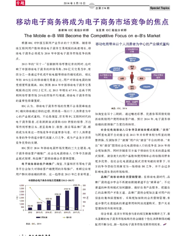 移动电子商务将成为电子商务市场竞争的焦点