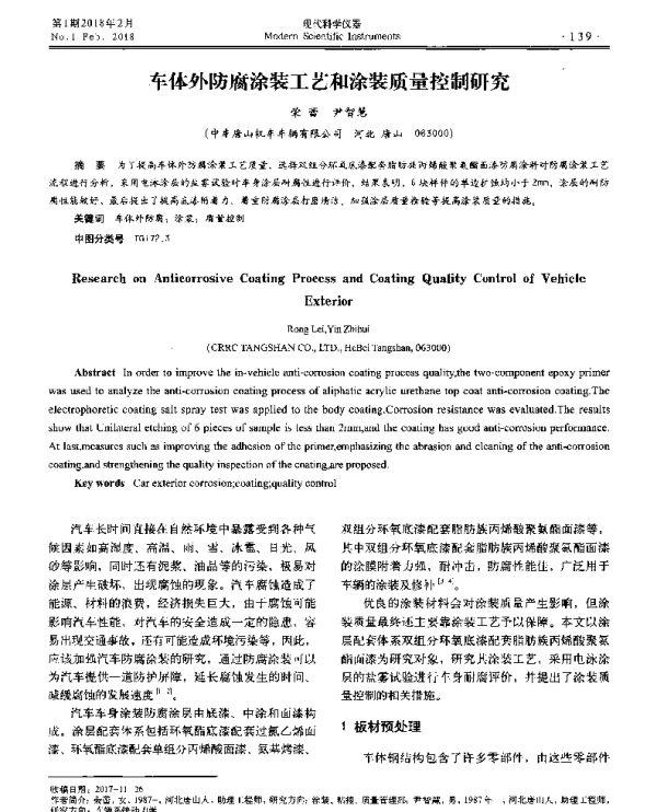 车体外防腐涂装工艺和涂装质量控制研究