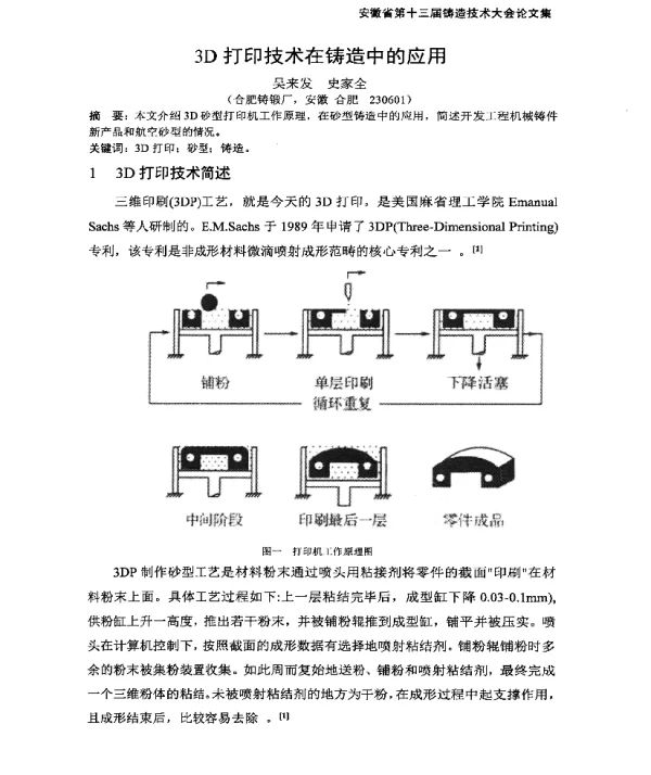 3D打印技术在铸造中的应用