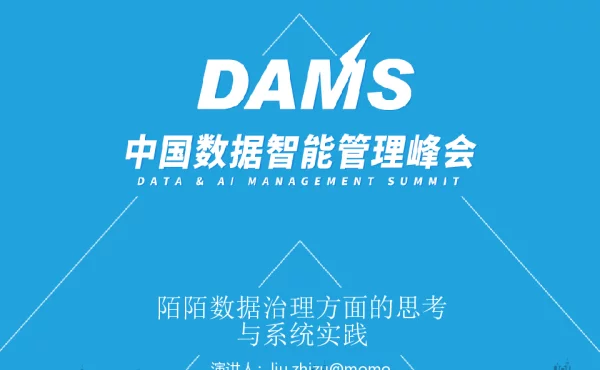 陌陌数据治理方面的思考与系统实践