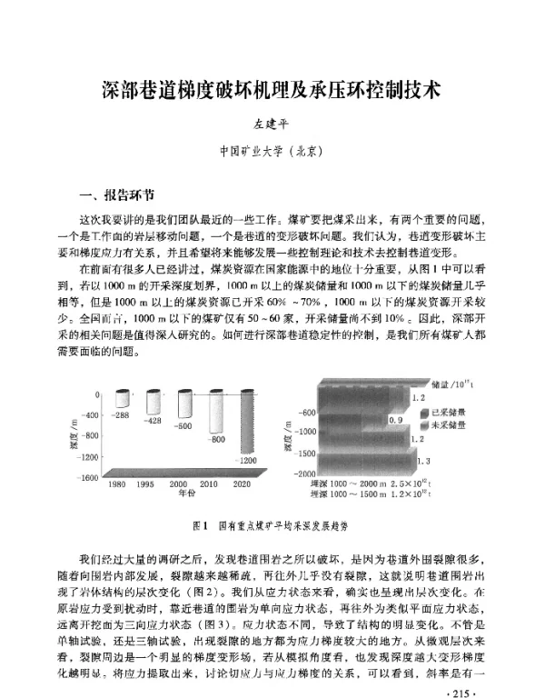 深部巷道梯度破坏机理及承压环控制技术