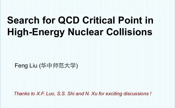SearchforQCDCriticalPointinHigh-EnergyNuclearCollisions