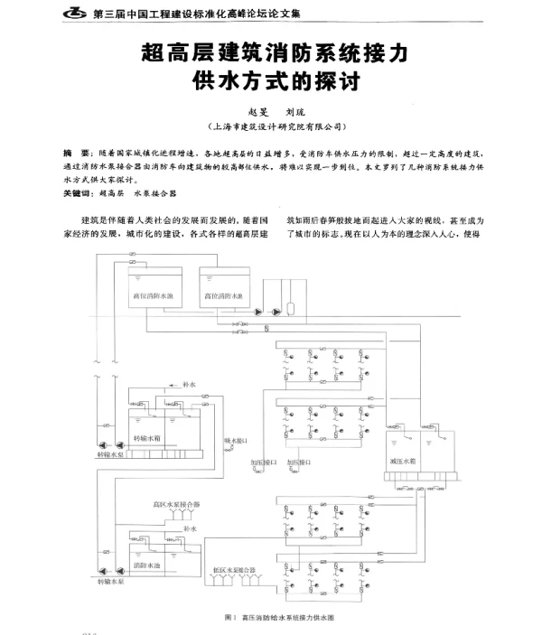 超高层建筑消防系统接力供水方式的探讨