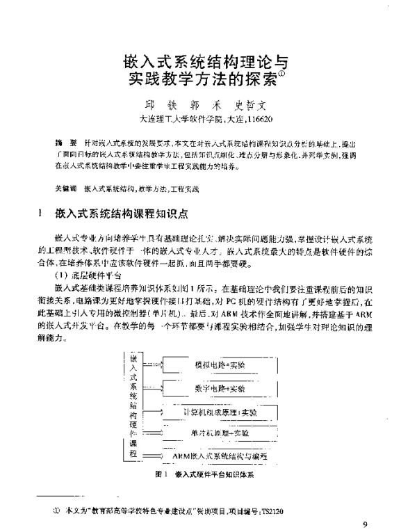 嵌入式系统结构理论与实践教学方法的探索