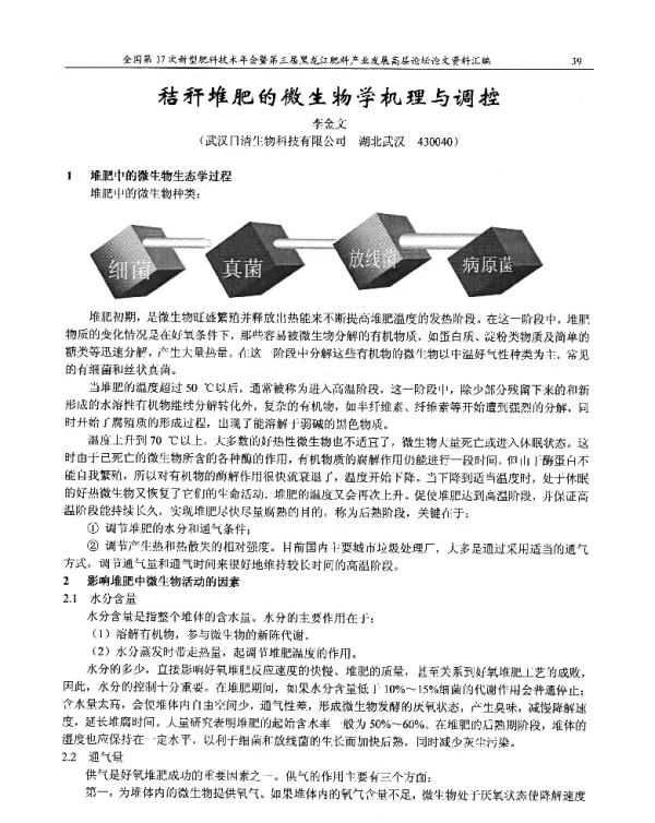 秸秆堆肥的微生物学机理与调控