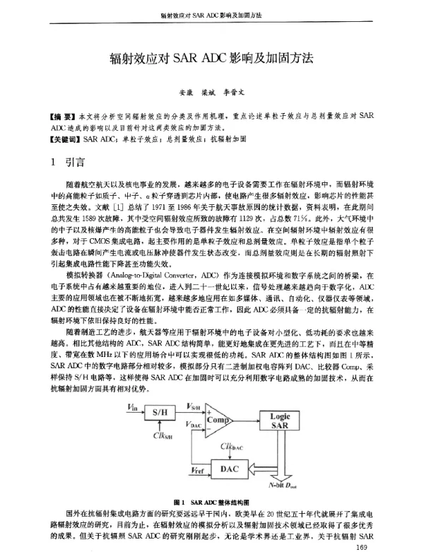 辐射效应对SARADC影响及加固方法
