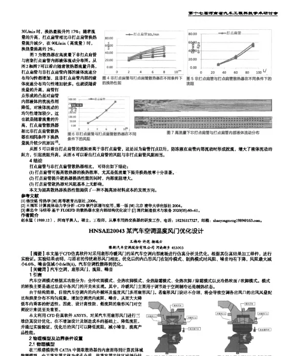 某汽车空调温度风门优化设计