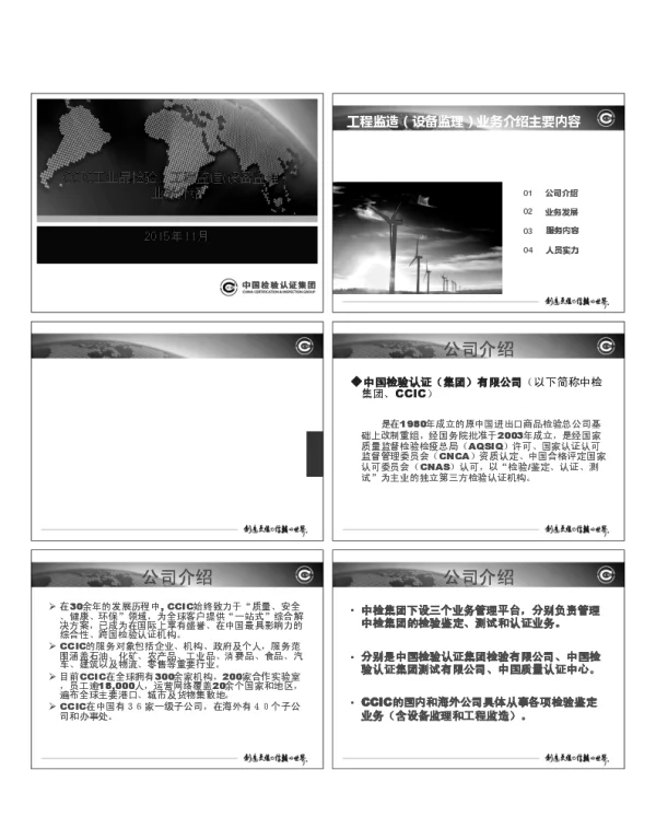 CCIC工业品检验、工程监造(设备监理)业务介绍