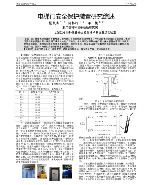 电梯门安全保护装置研究综述