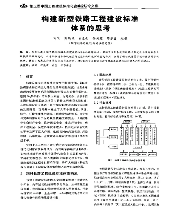 构建新型铁路工程建设标准体系的思考