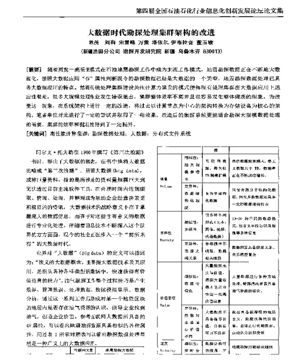 大数据时代勘探处理集群架构的改进