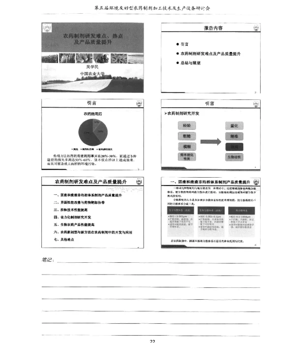 农药制剂研发难点、热点及产品质量提升