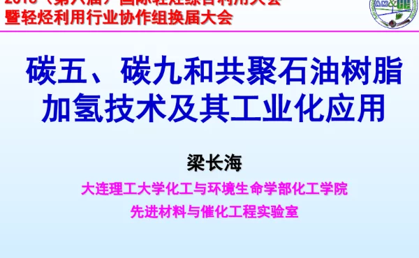 碳五、碳九和共聚石油树脂加氢技术及其工业化应用