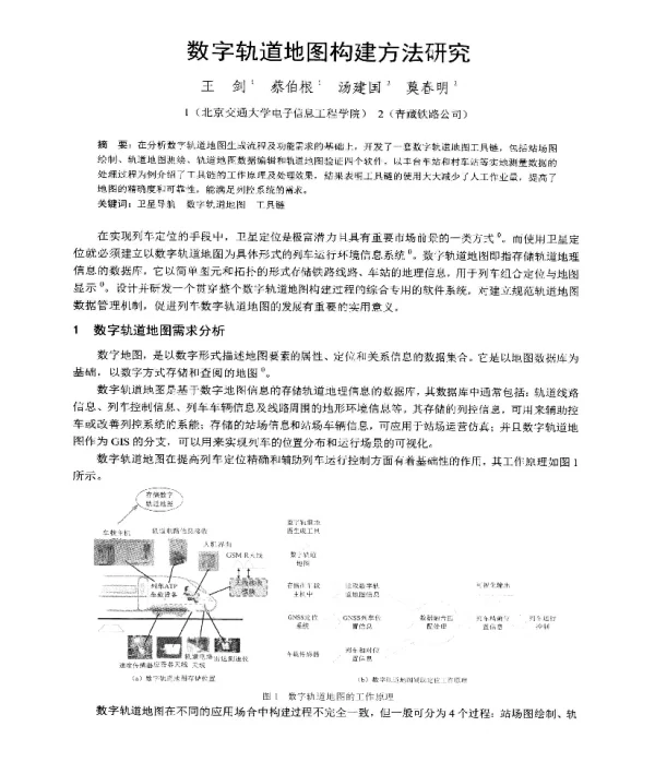 数字轨道地图构建方法研究
