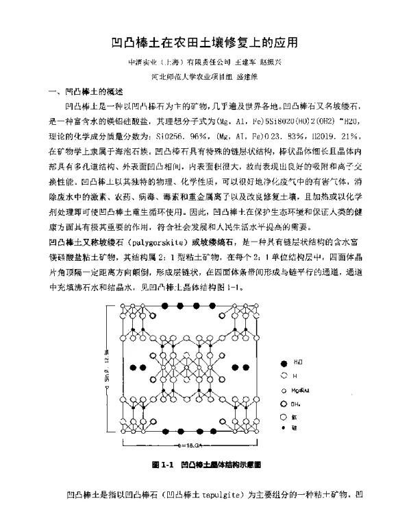 凹凸棒土在农田土壤修复上的应用