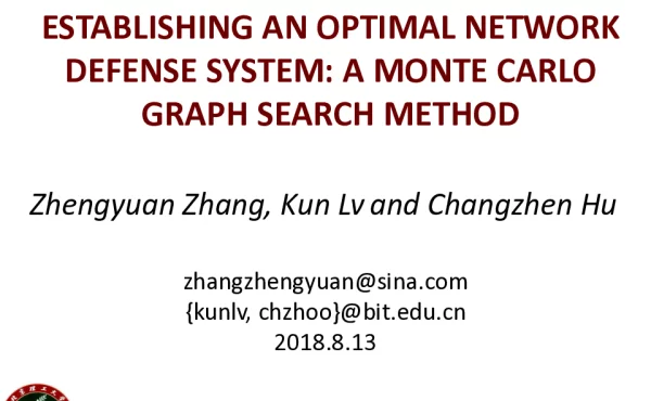 ESTABLISHINGANOPTIMALNETWORKDEFENSESYSTEMAMONTECARLOGRAPHSEARCHMETHOD