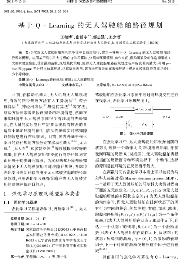 基于Q-Learning的无人驾驶船舶路径规划