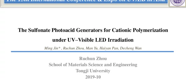 TheSulfonatePhotoacidGeneratorsforCationicPolymerizationunderUV-VisibleLEDIrradiation