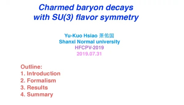 CharmedbaryondecayswithSU(3)flavorsymmetry