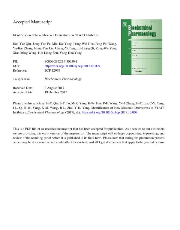 IdentificationofNewShikoninDerivativesasSTAT3Inhibitors