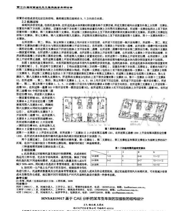 HNSAE19017基于CAE分析的某车型车架的加强板的结构设计