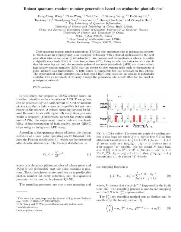 Robustquantumrandomnumbergenerationbasedonavalanchephotodiodes