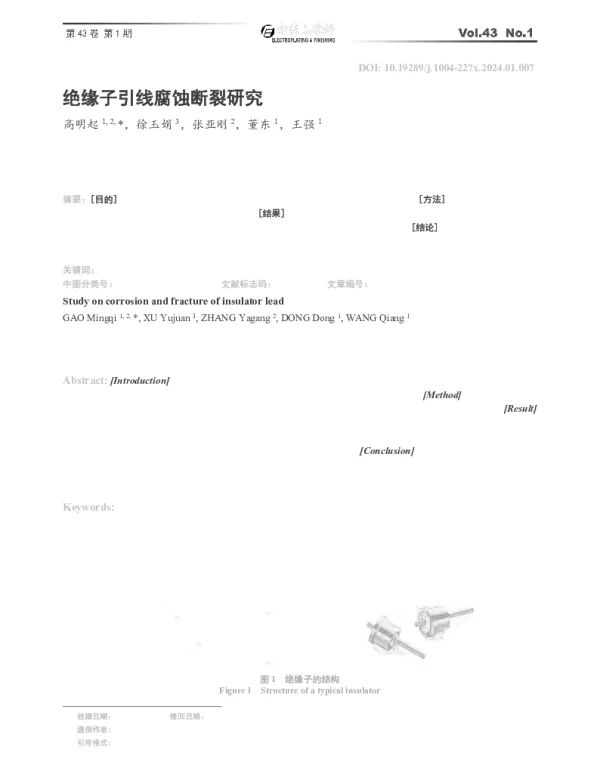 绝缘子引线腐蚀断裂研究