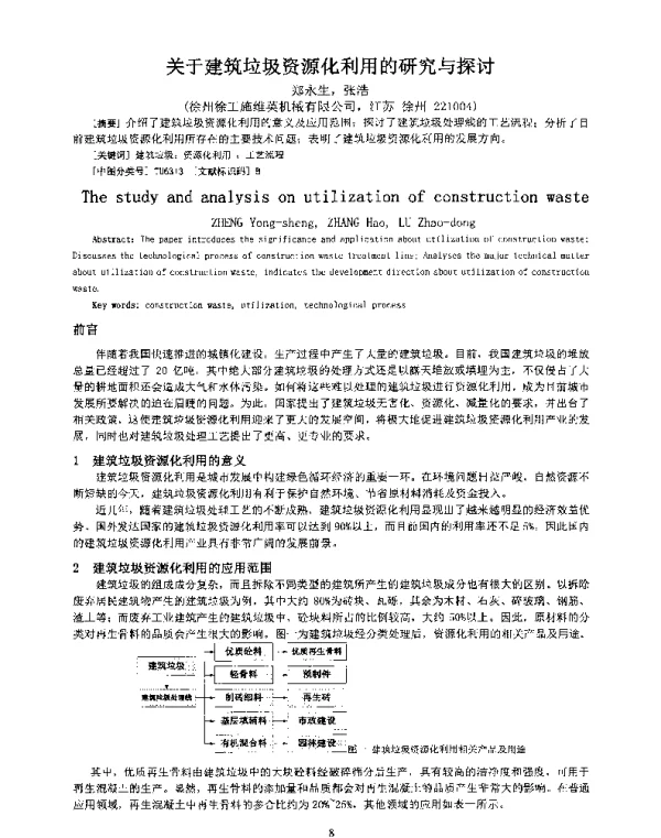 关于建筑垃圾资源化利用的研究与探讨