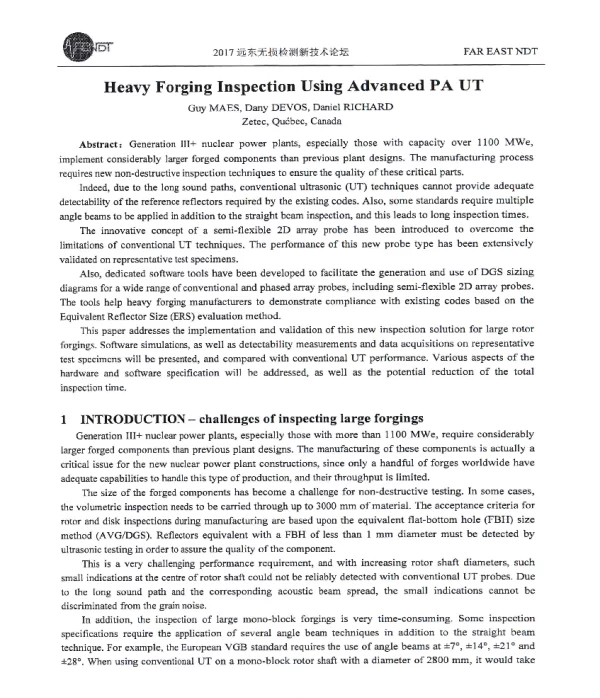 HeavyForgingInspectionUsingAdvancedPAUT