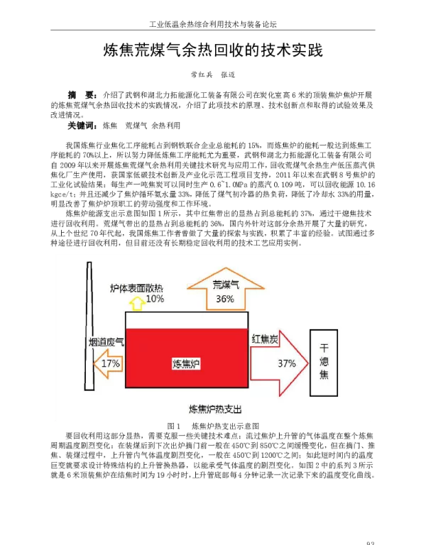 炼焦荒煤气余热回收的技术实践