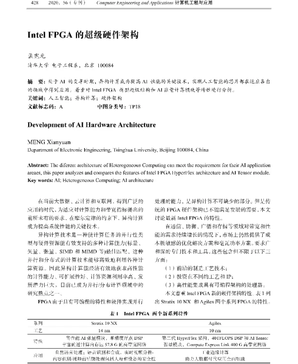 IntelFPGA的超级硬件架构